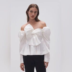 AJE Valentina Strapless Bow Top